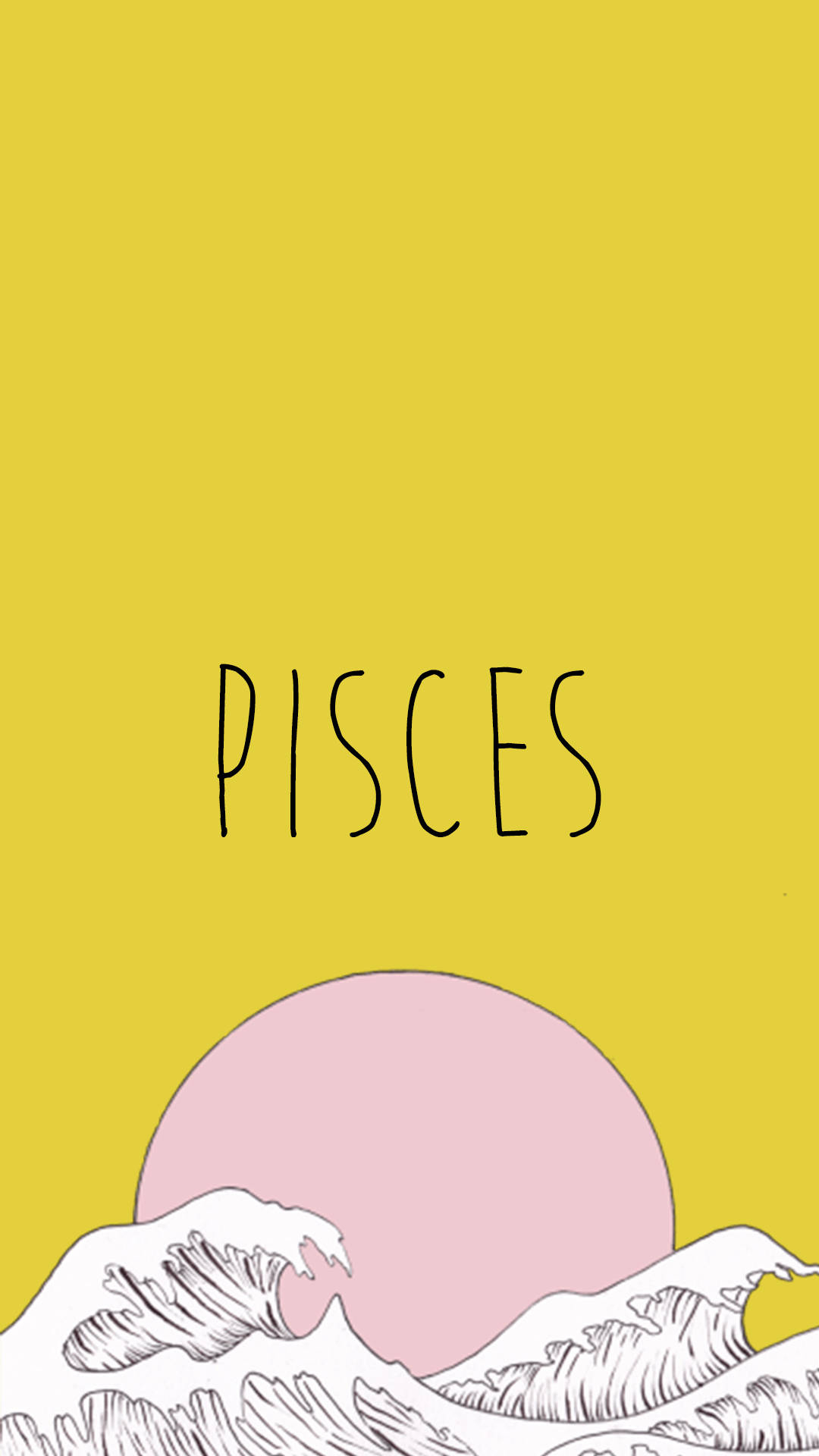 1080x1920 Download Pisces With Moon And Waves Wallpaper, Phone