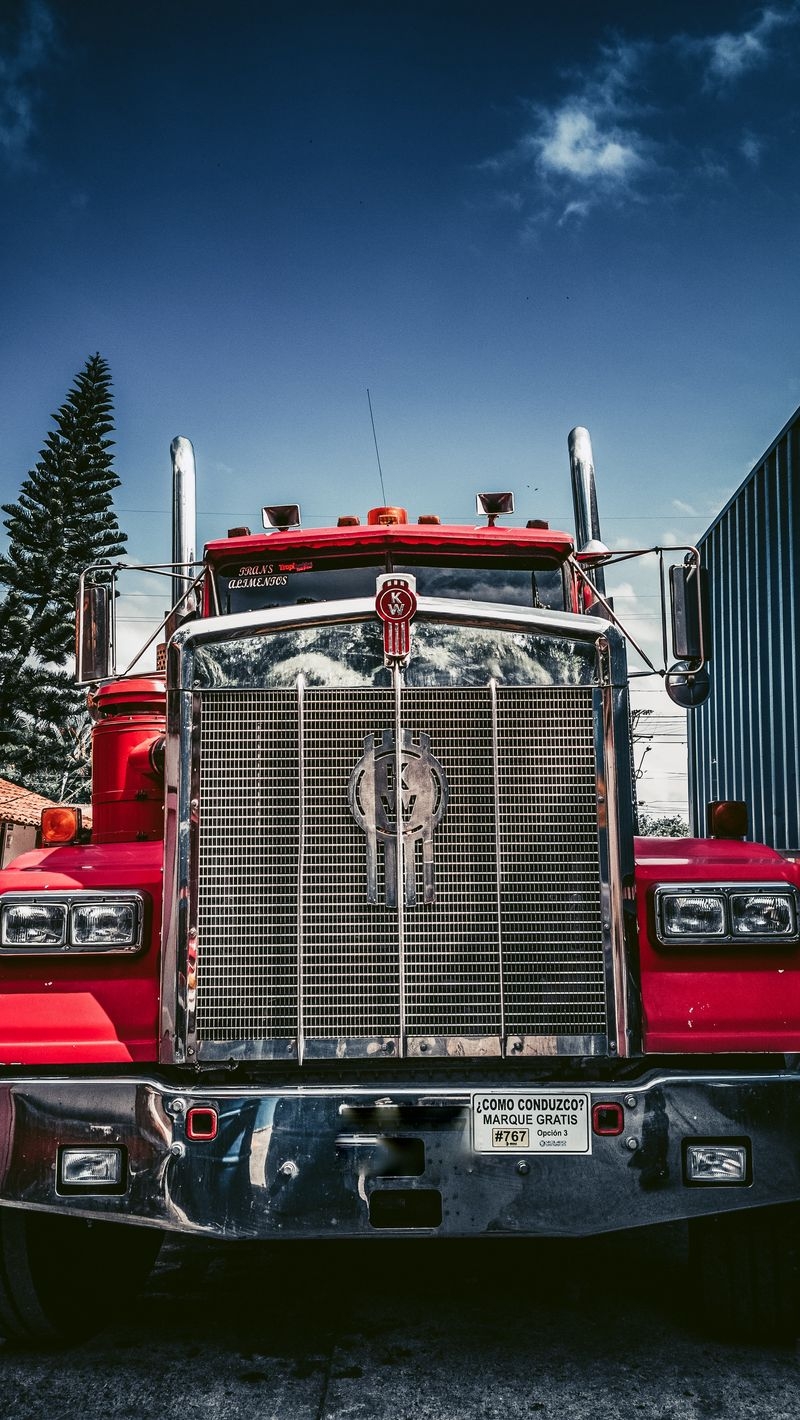 800x1420 Download Wallpaper  Kenworth, Truck, Car, Red Iphone Se 5s 5c 5 For Parallax HD Background, Phone