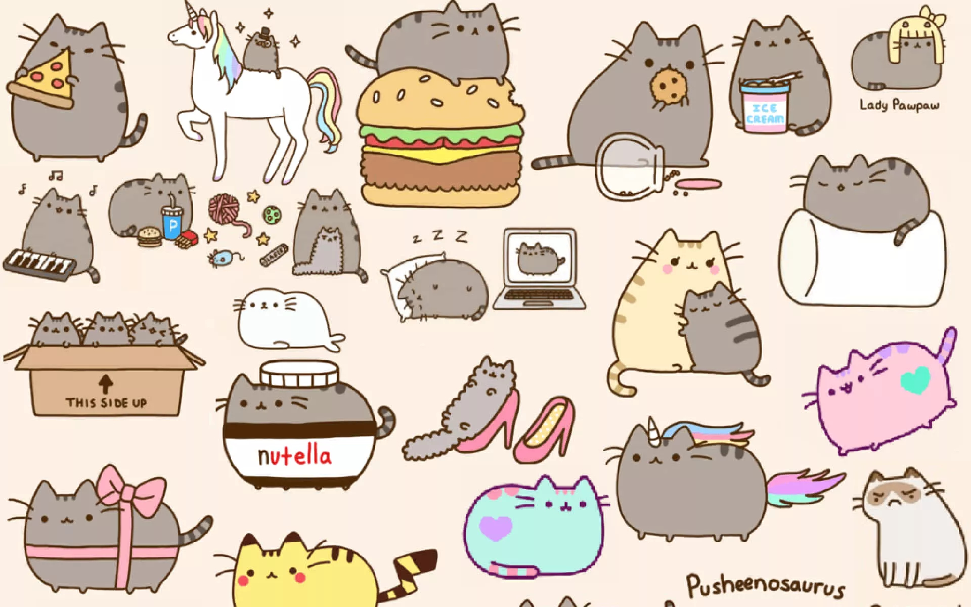 1920x1200 Adorable Pusheen the Cat Wallpaper, Desktop