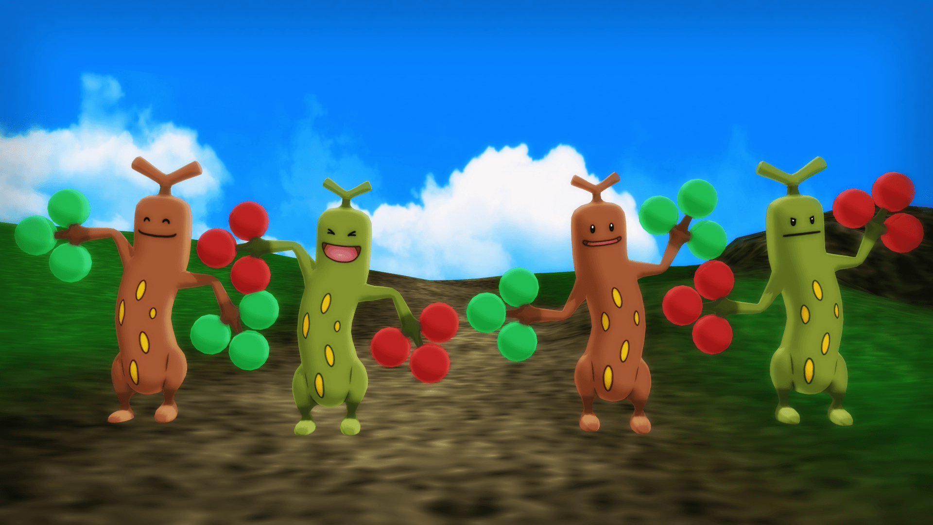 1920x1080 MMD PK Sudowoodo DL, Desktop