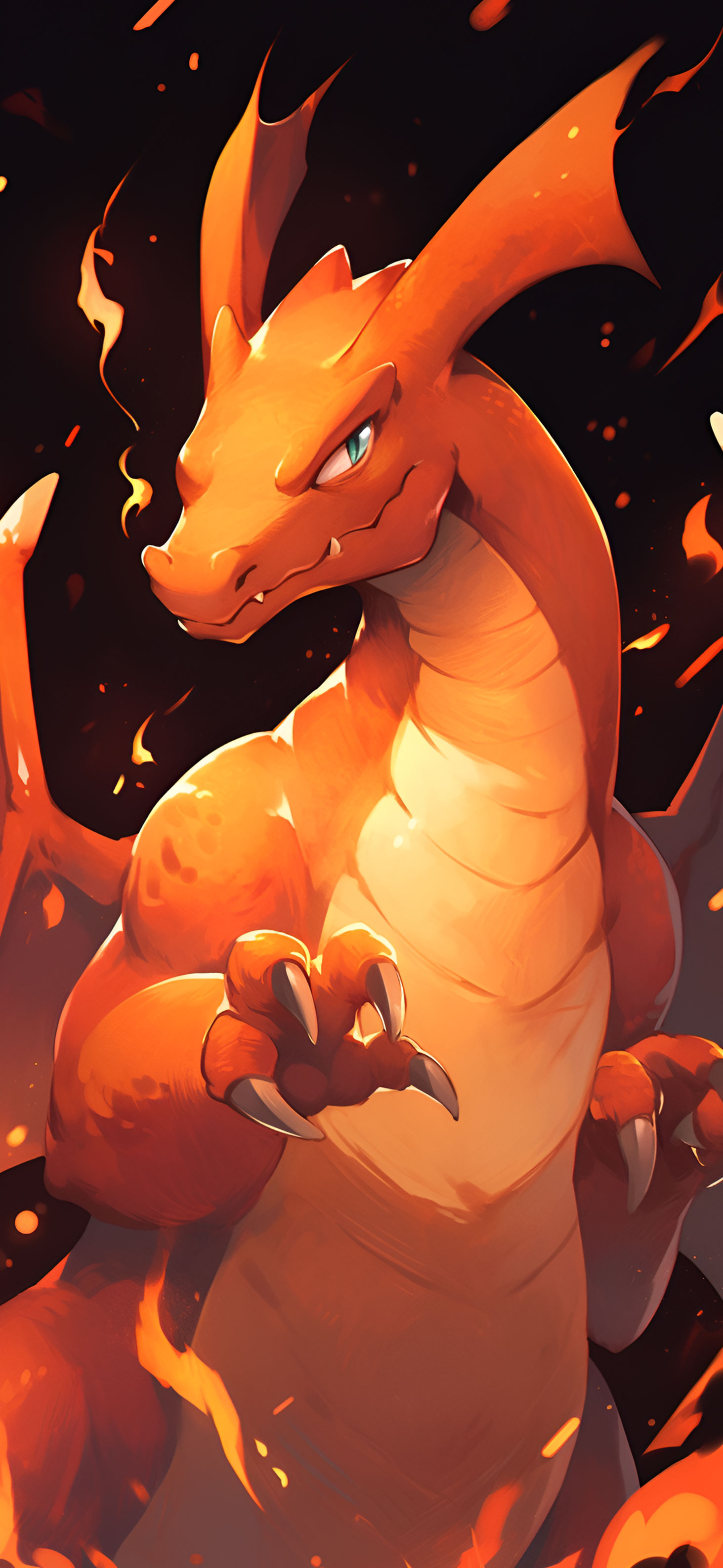 1470x3180 Pokemon Charizard Art Wallpaper Wallpaper iPhone, Phone