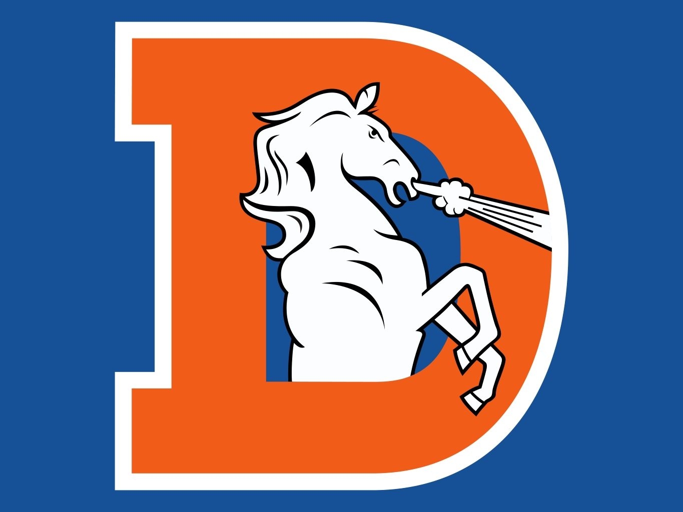 1370x1030 Denver broncos old Logos, Desktop