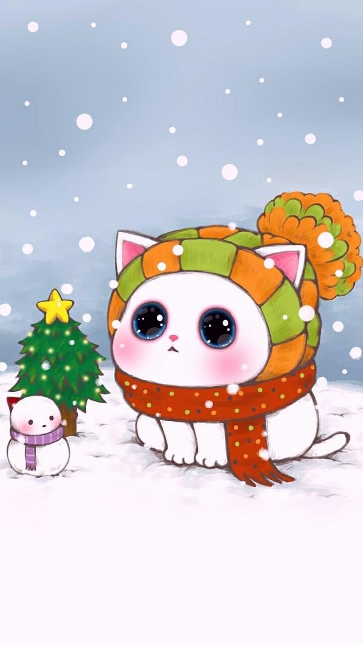 720x1280 animals, art, baby cat, background, beautiful, beauty, cartoon, cat, cute baby, cute cat, design, drawing, illustration, iphone, kawaii, kitty, pastel, snow, wallpaper, we heart it, winter, art cat, beautiful art, beauty art, Phone