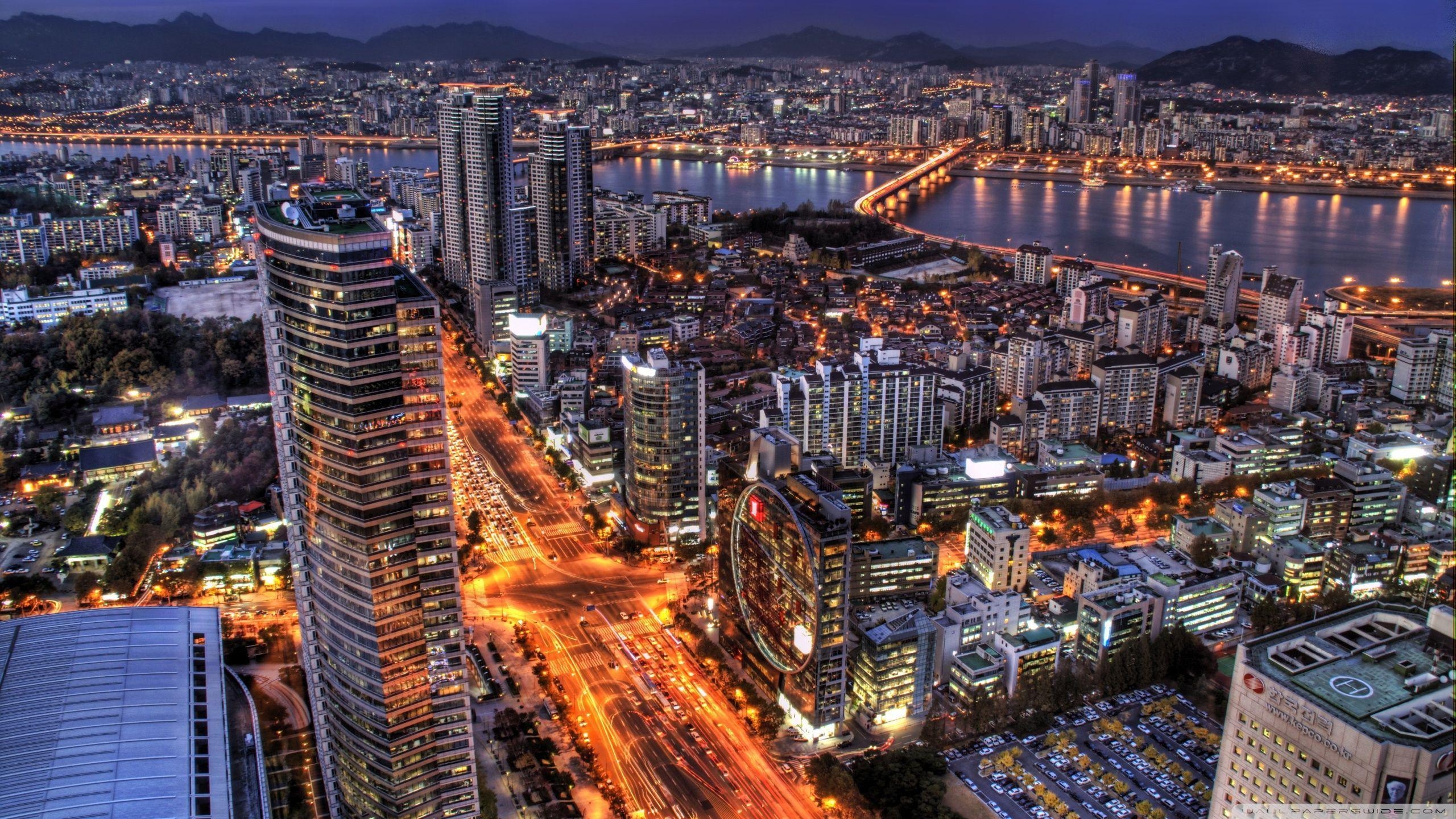 2560x1440 Seoul At Night, South Korea HD desktop wallpaper, High Definition, Desktop