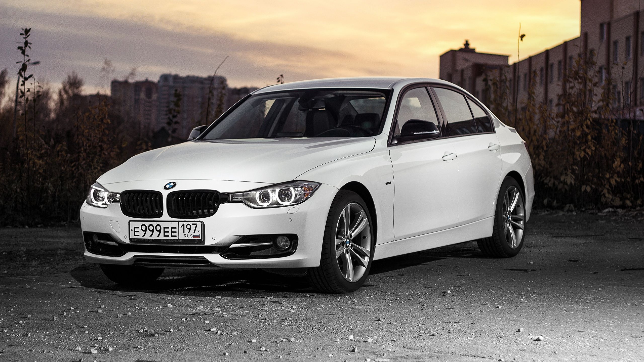 2560x1440 image BMW 3 Series F30 Sedan White Auto, Desktop