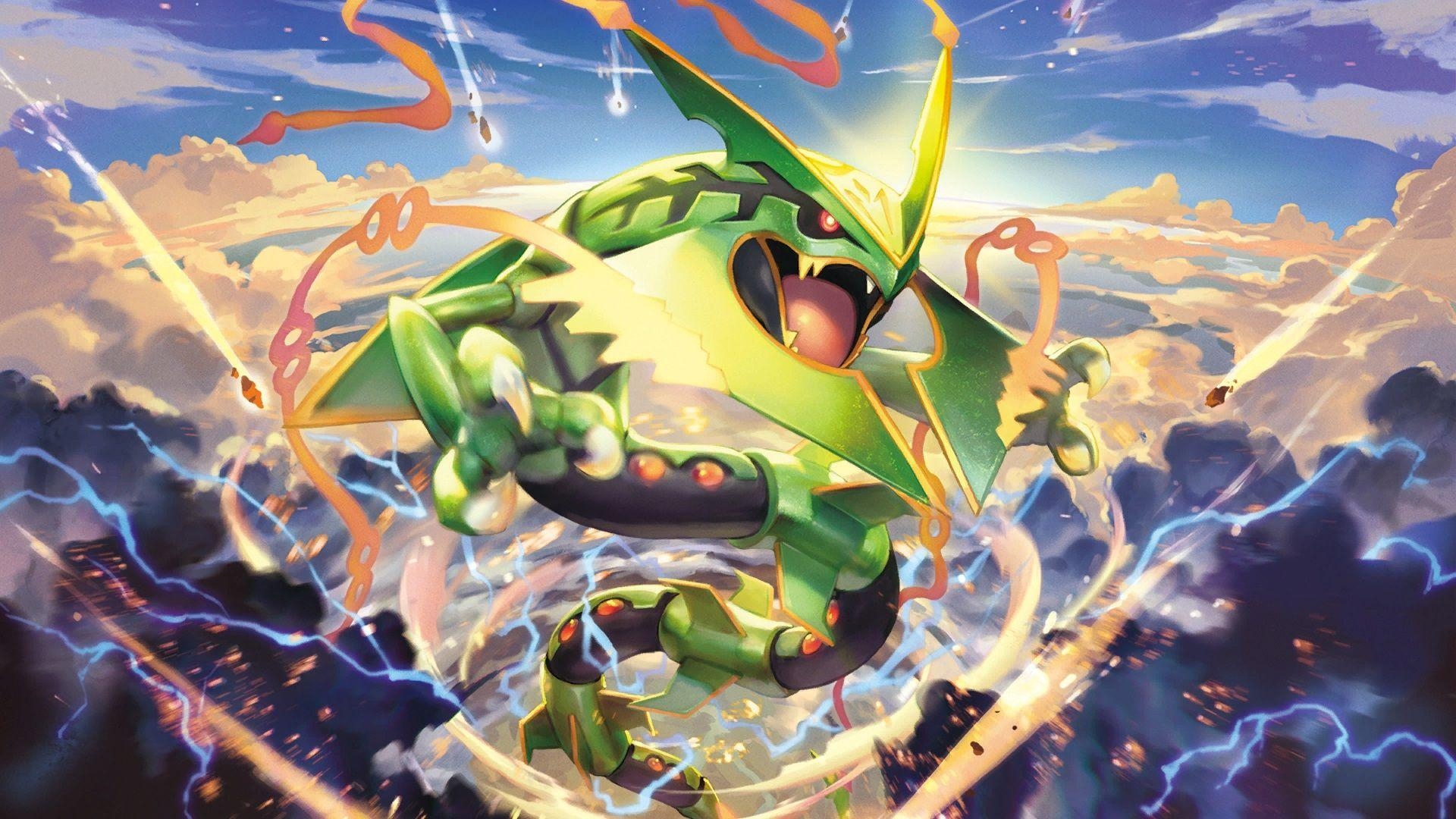 1920x1080 Mega Rayquaza Pokemon TCG XY Roaring. Pokémon, Desktop