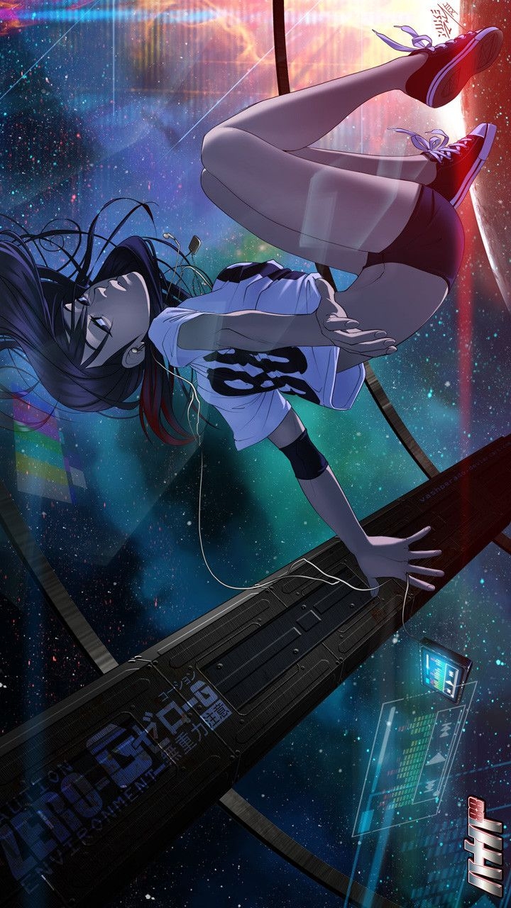 720x1280 Free download Space Anime Girl Galaxy S3 Wallpaper, Phone