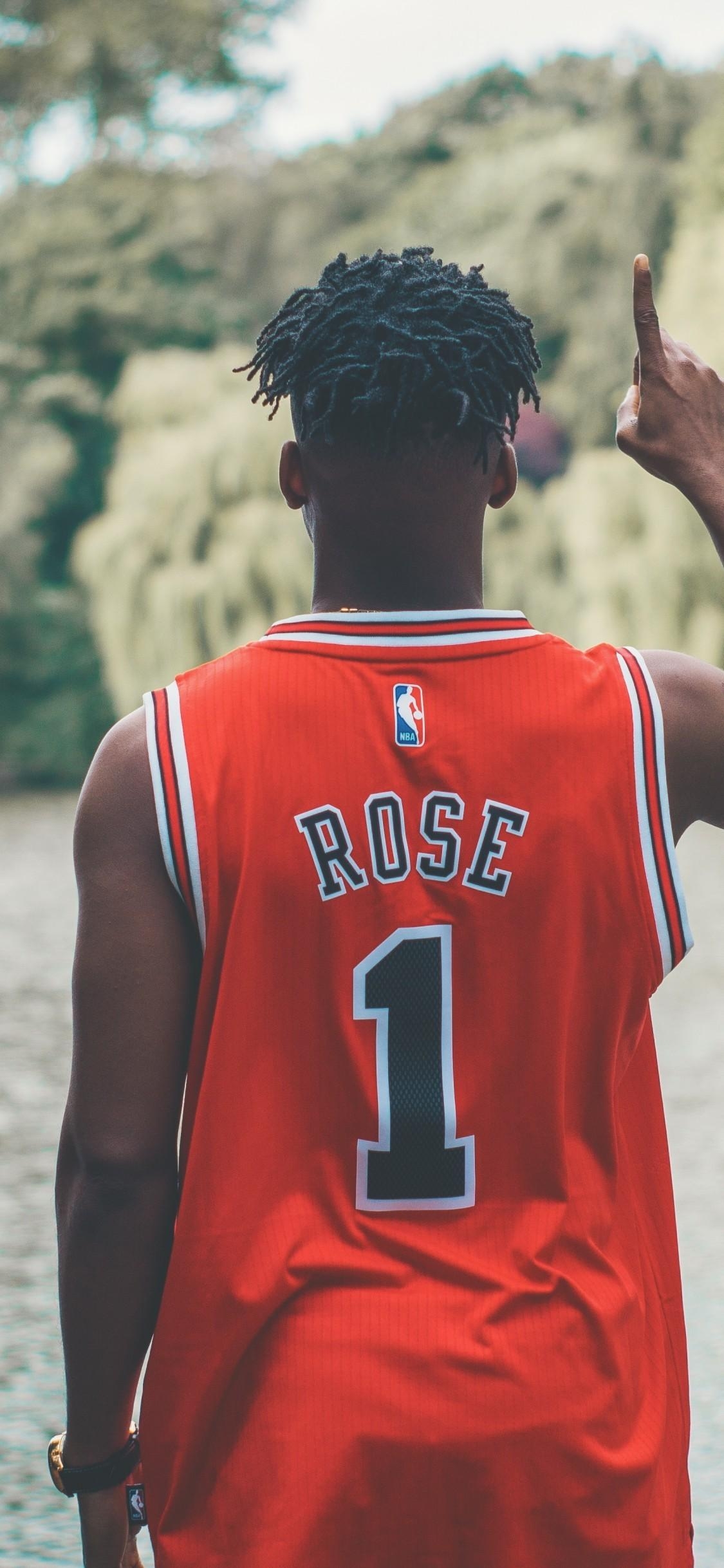 1130x2440 Download  Chicago Bulls, Nba, Derrick Rose, Back, Phone