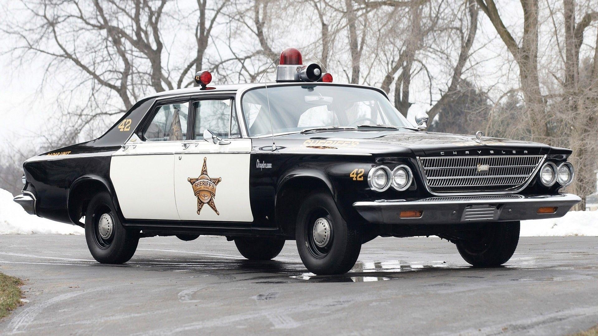 1920x1080 car, Police, Police Cars, Old Car, Chrysler, Sheriff, Road, Desktop