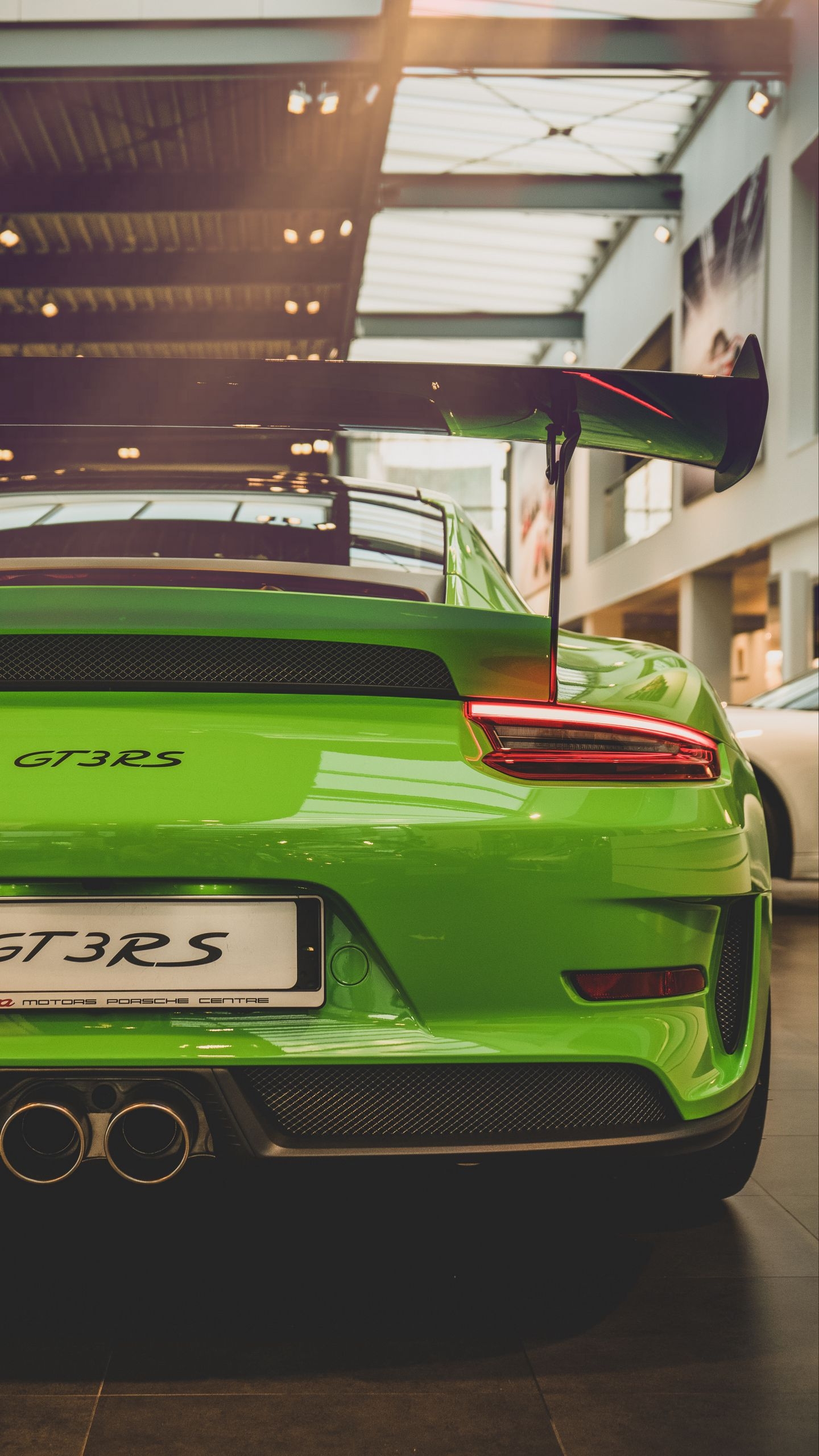 1440x2560 Download wallpaper  porsche 911 gt3 rs, porsche porsche, green, rear view qhd samsung galaxy s s edge, note, lg g4 HD background, Phone