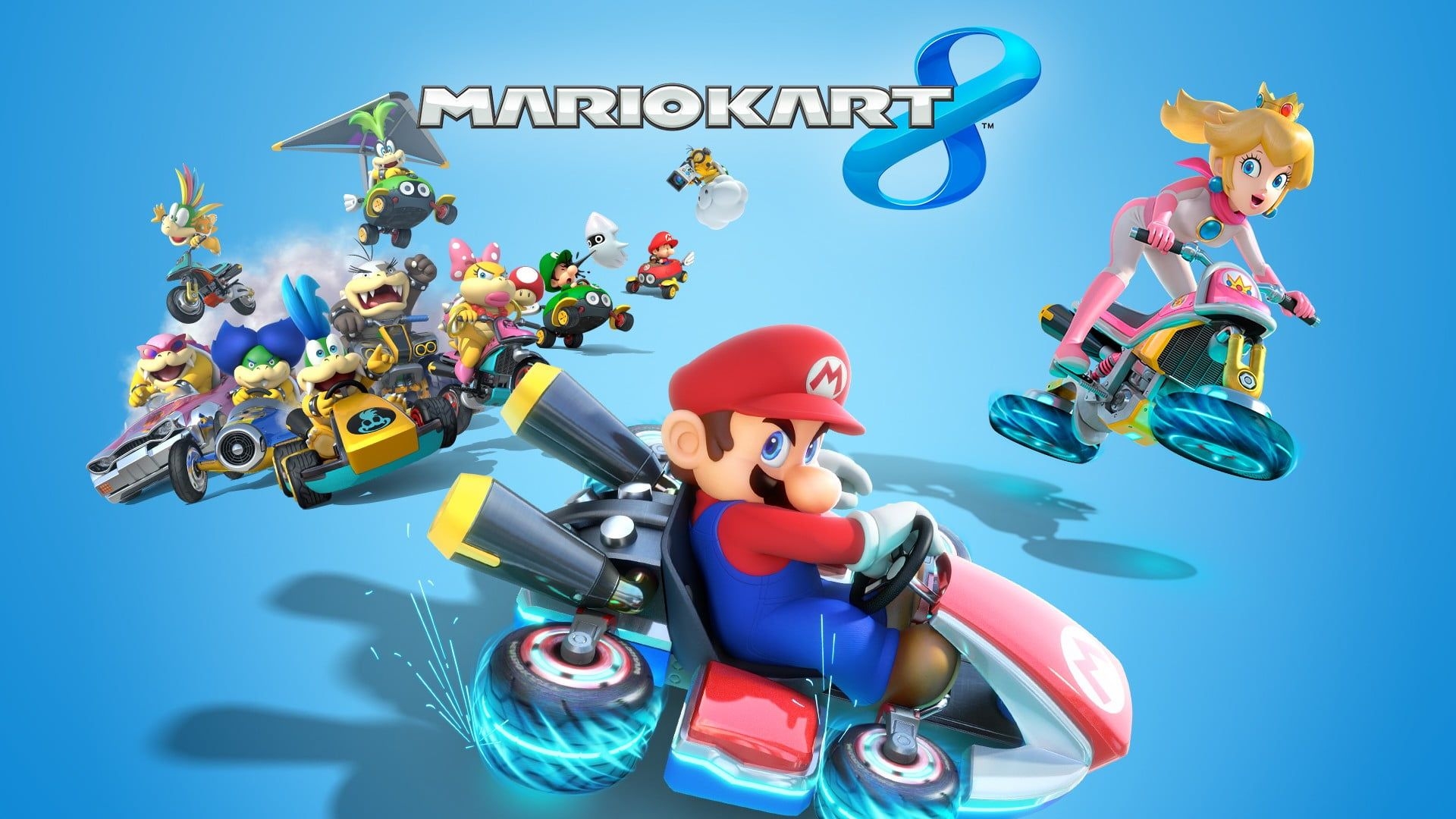 1920x1080 Mariokart poster, Mario Kart video games, Toad character, Desktop