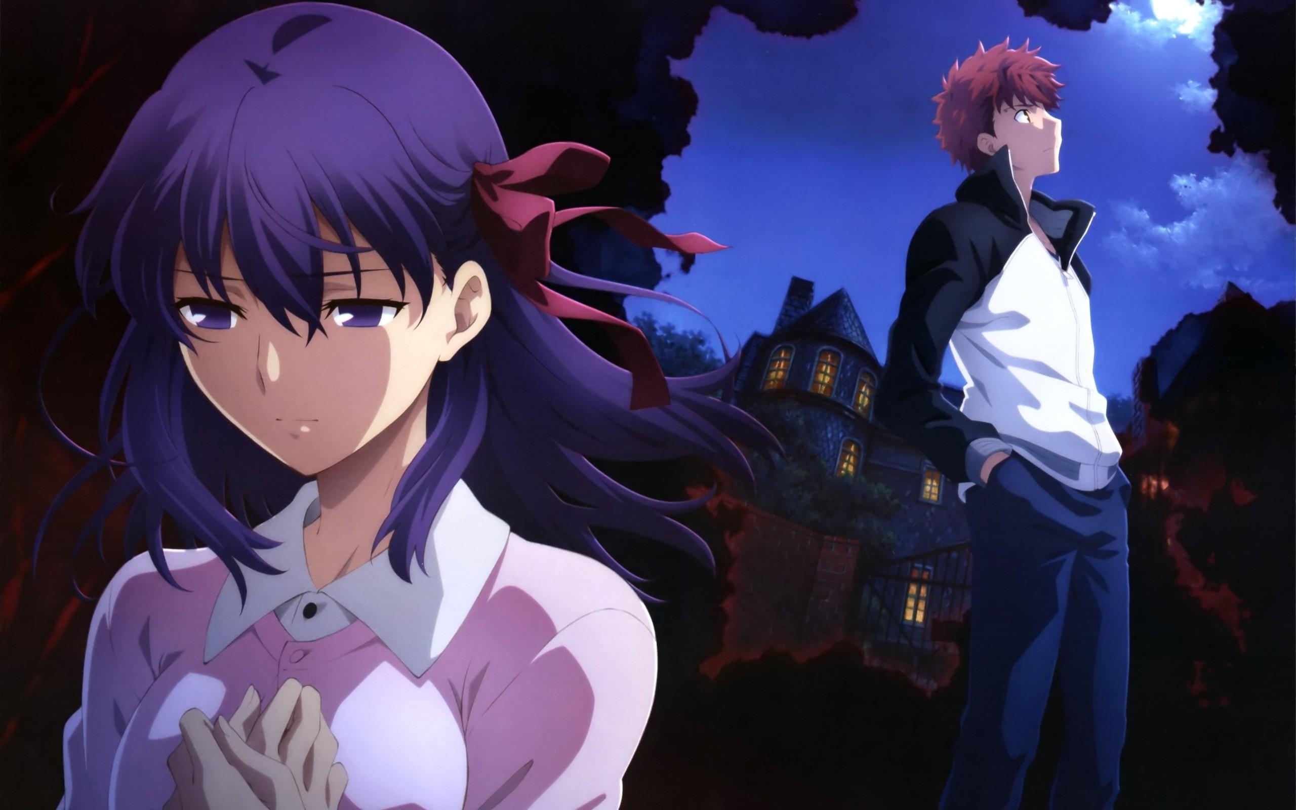 2560x1600 Download  Emiya Shirou, Matou Sakura, Fate Stay Night, Moon, Desktop