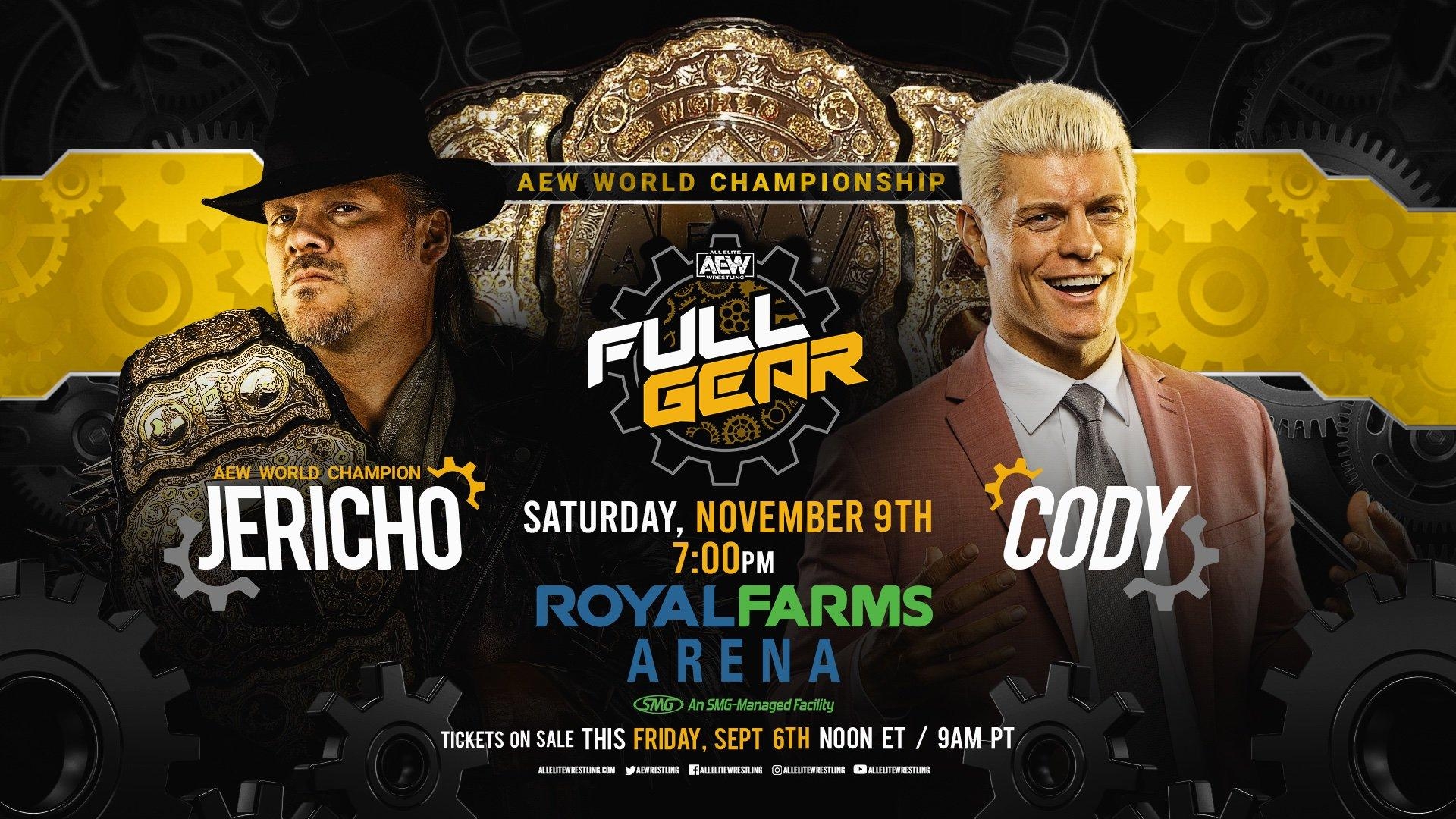 1920x1080 Chris Jericho vs. Cody World Championship match announced, Desktop