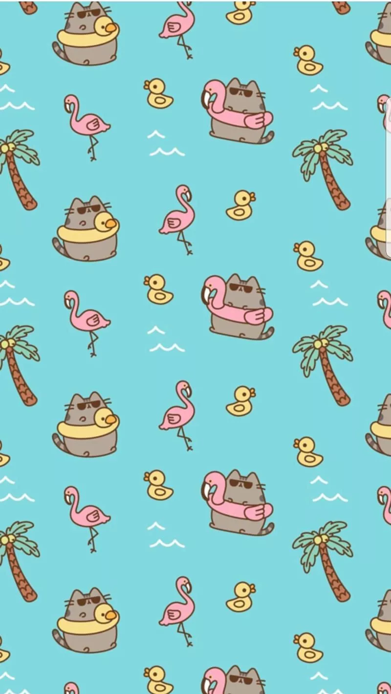 800x1420 Pusheen Summer Fun, HD phone wallpaper, Phone