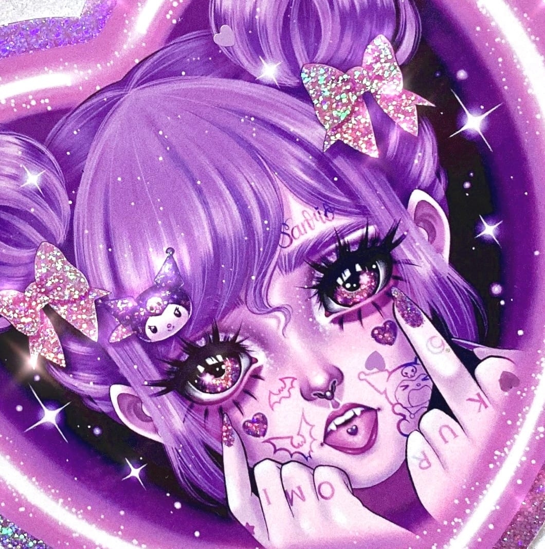 1060x1070 PURPLE VISION ♡ Vinyl Sticker, Phone