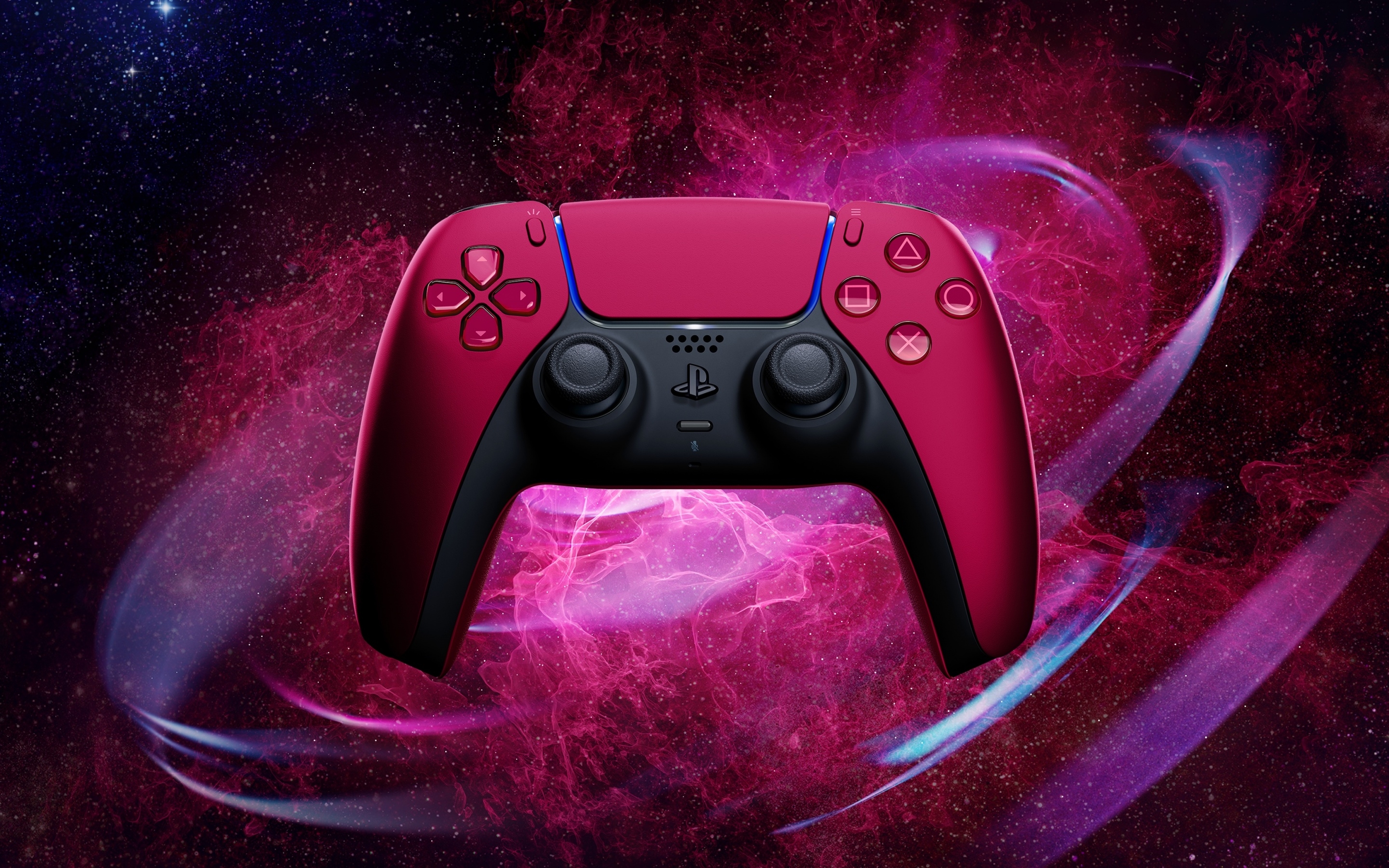 2880x1800 Sony PS5 Wallpaper 4K, DualSense Wireless Controller, Cosmic Red, Technology, Desktop