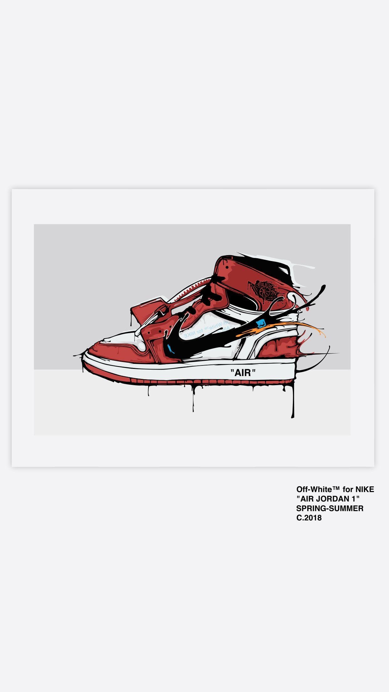 1250x2210 Off white Jordan 1 wallpaper, Phone