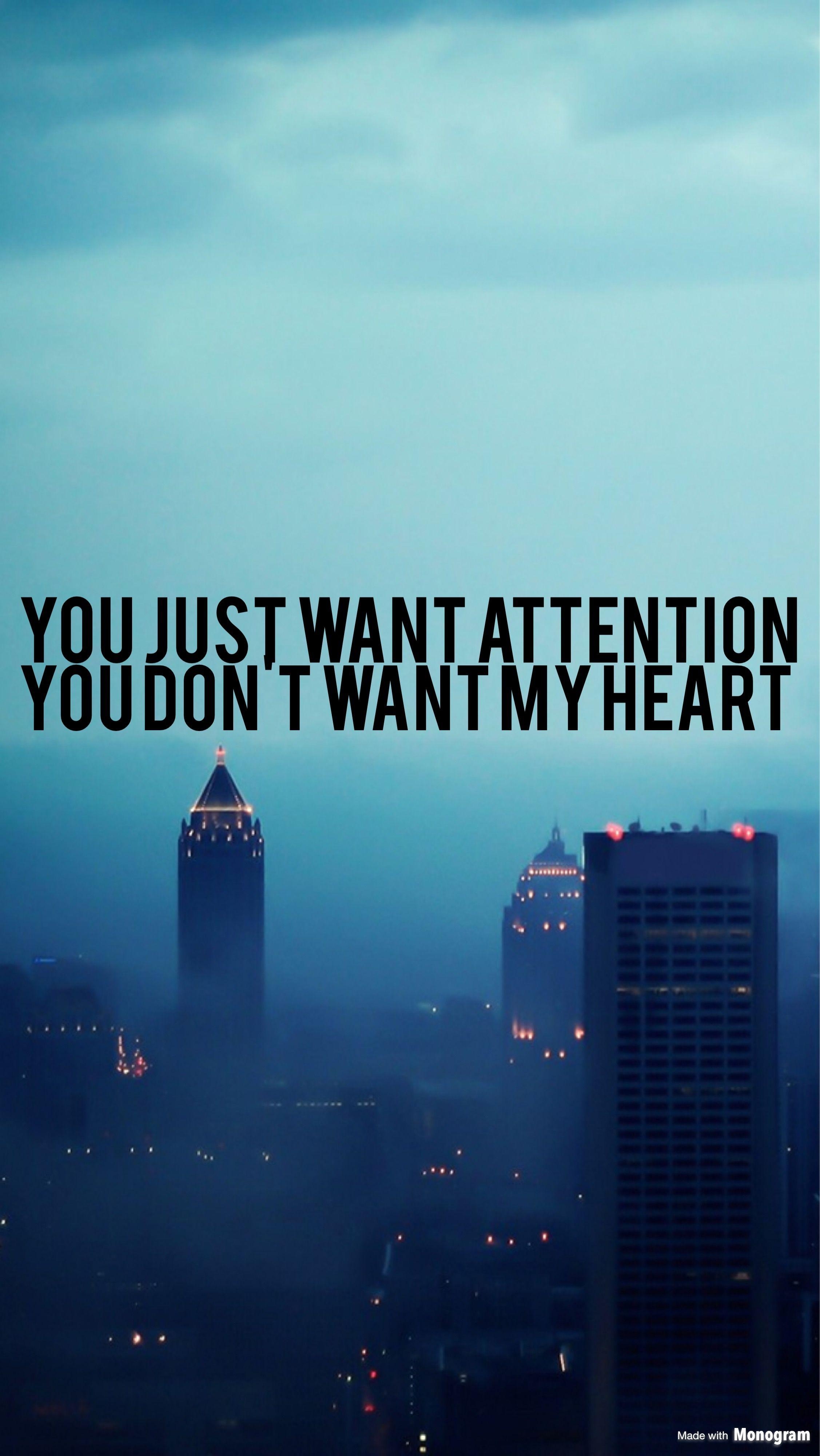 2260x4000 Charlie Puth, Attention Lyrics. Music. Song qoutes, Pop lyrics, Phone