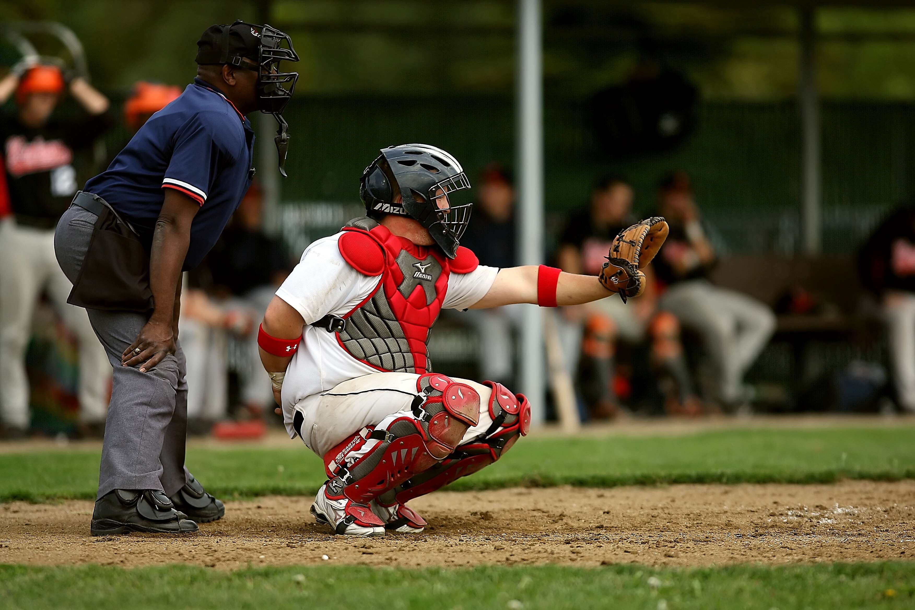 3510x2340 athlete, baseball, baseball player, catcher, field, Desktop