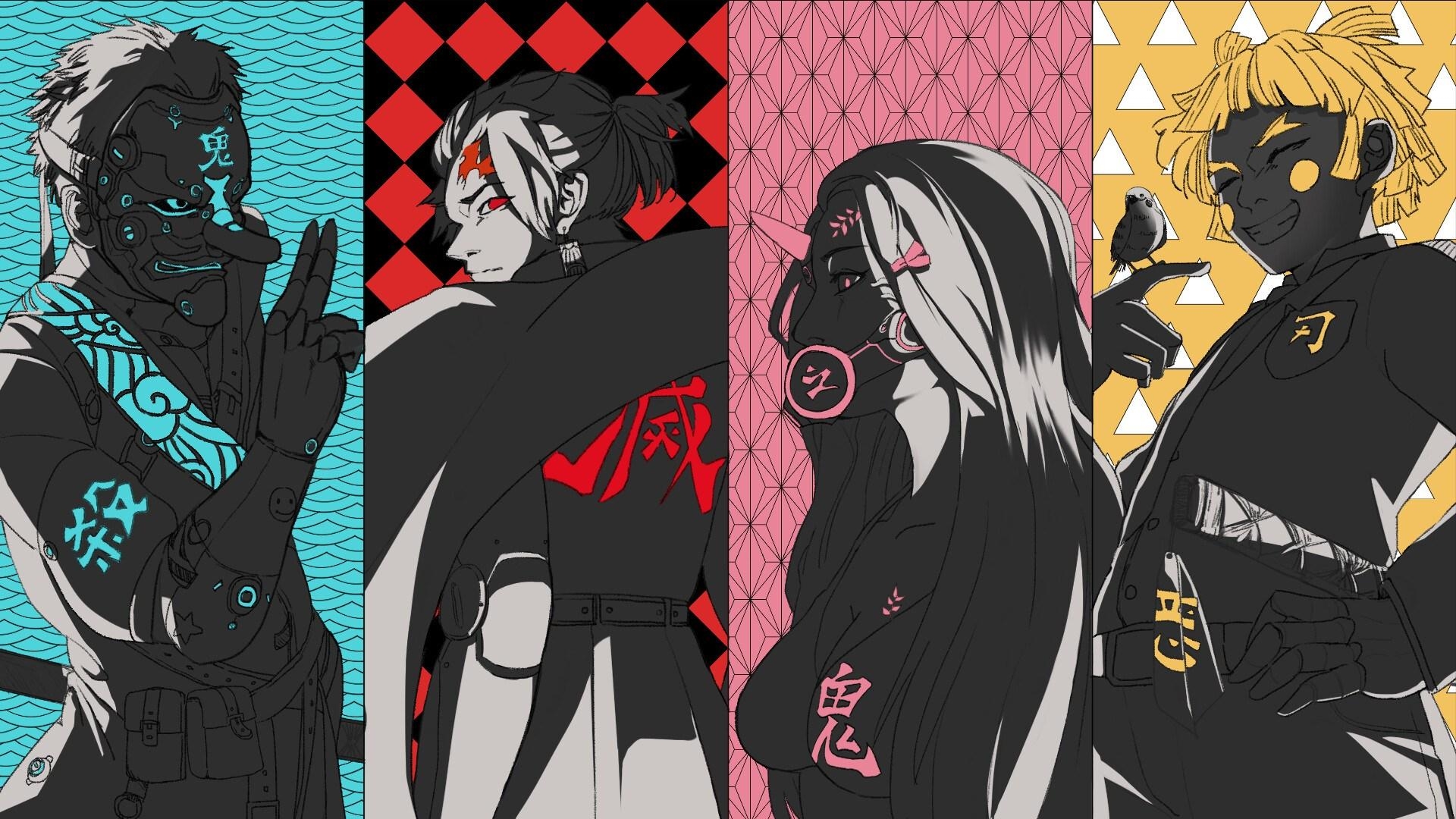 1920x1080 Kimetsu No Yaiba By Sen Ame Cyberpunk Re Imagining, Desktop