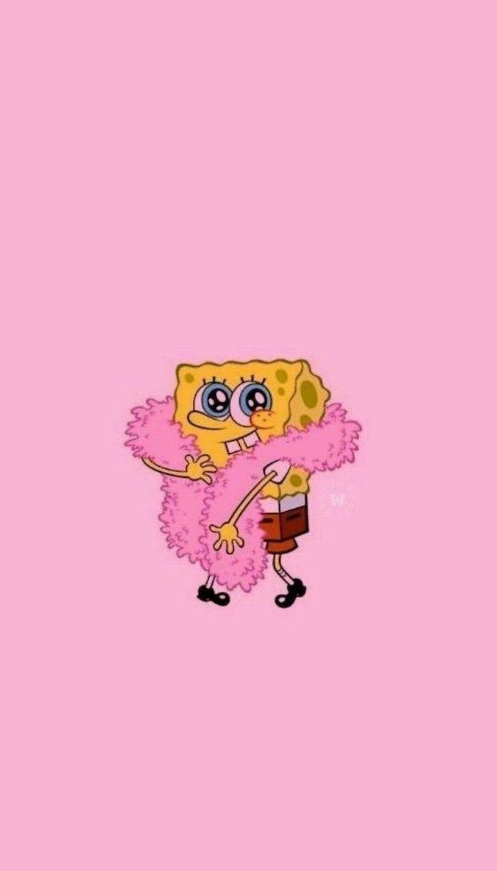 700x1230 Pink Background Spongebob Square Pants Cute Tumblr Background Pink Sash. Wallpaper Iphone Cute, Spongebob Wallpaper, Aesthetic Iphone Wallpaper, Phone