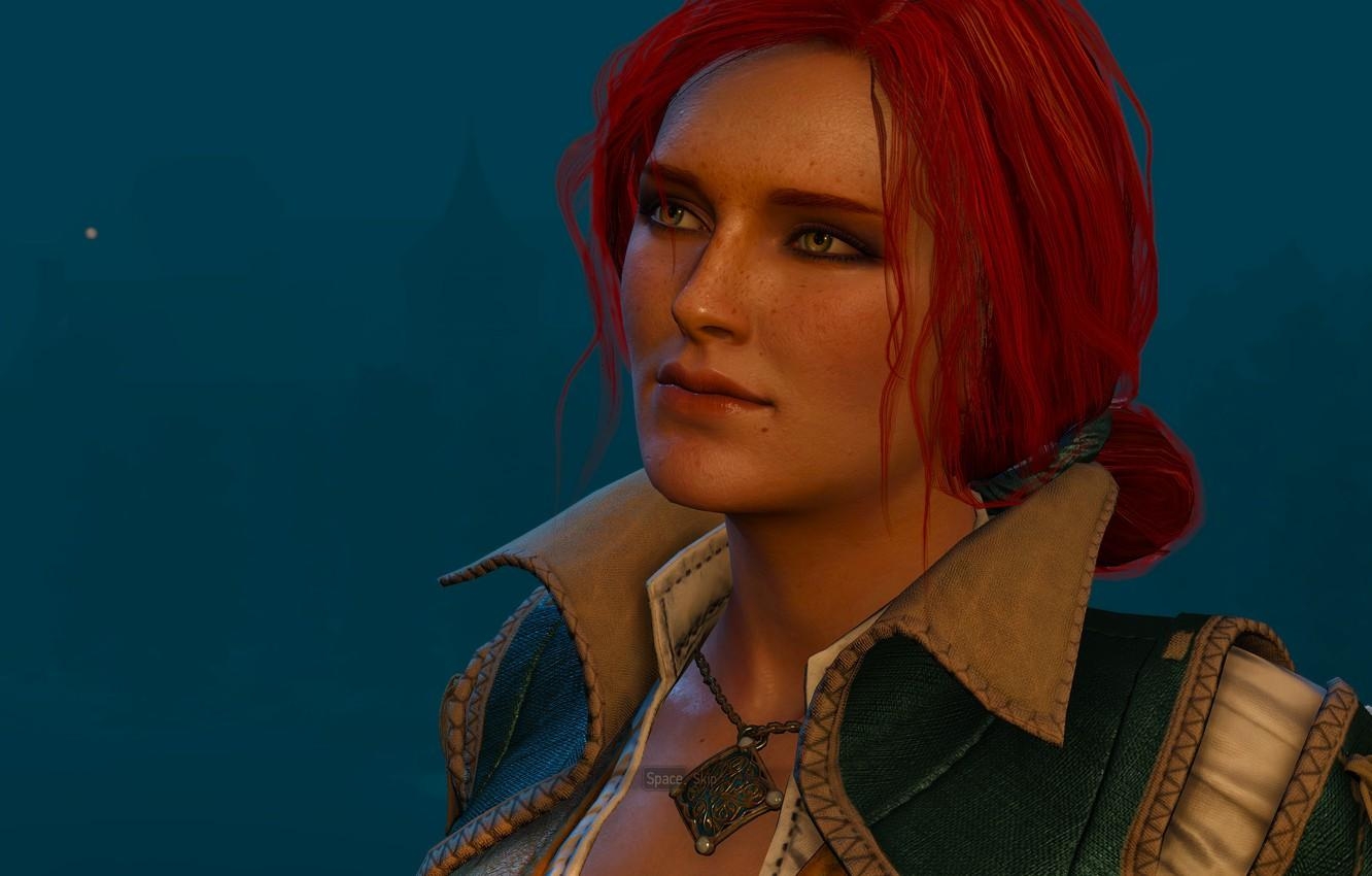 1340x850 Wallpaper look, hair, the game, the enchantress, RPG, Triss Merigold, Desktop