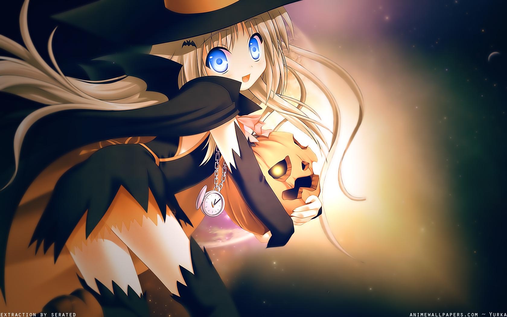 1680x1050 Halloween, anime girls, pumpkins wallpaper, Desktop