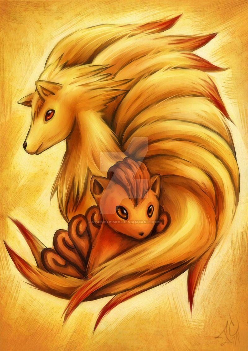 800x1140 Ninetales Vulpix Bunchie Retkikosmos Pokemon Wallpaper, Phone