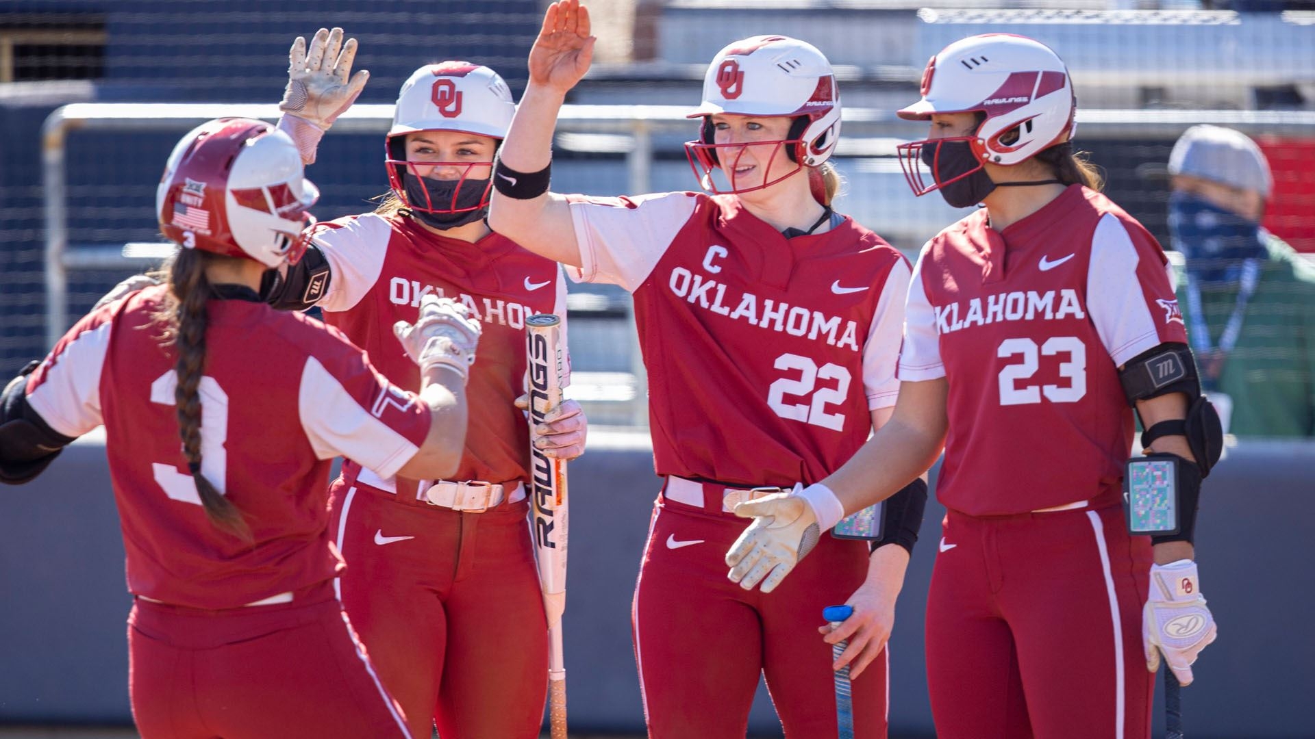 1920x1080 College softball: No. 4 Oklahoma shatters home run record on opening day, Desktop