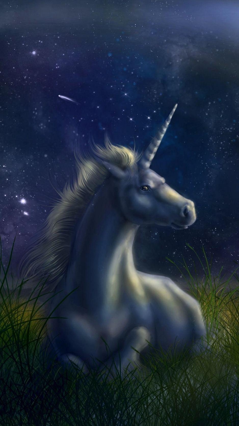 940x1670 Download wallpaper  unicorn, night, space, planets, Phone