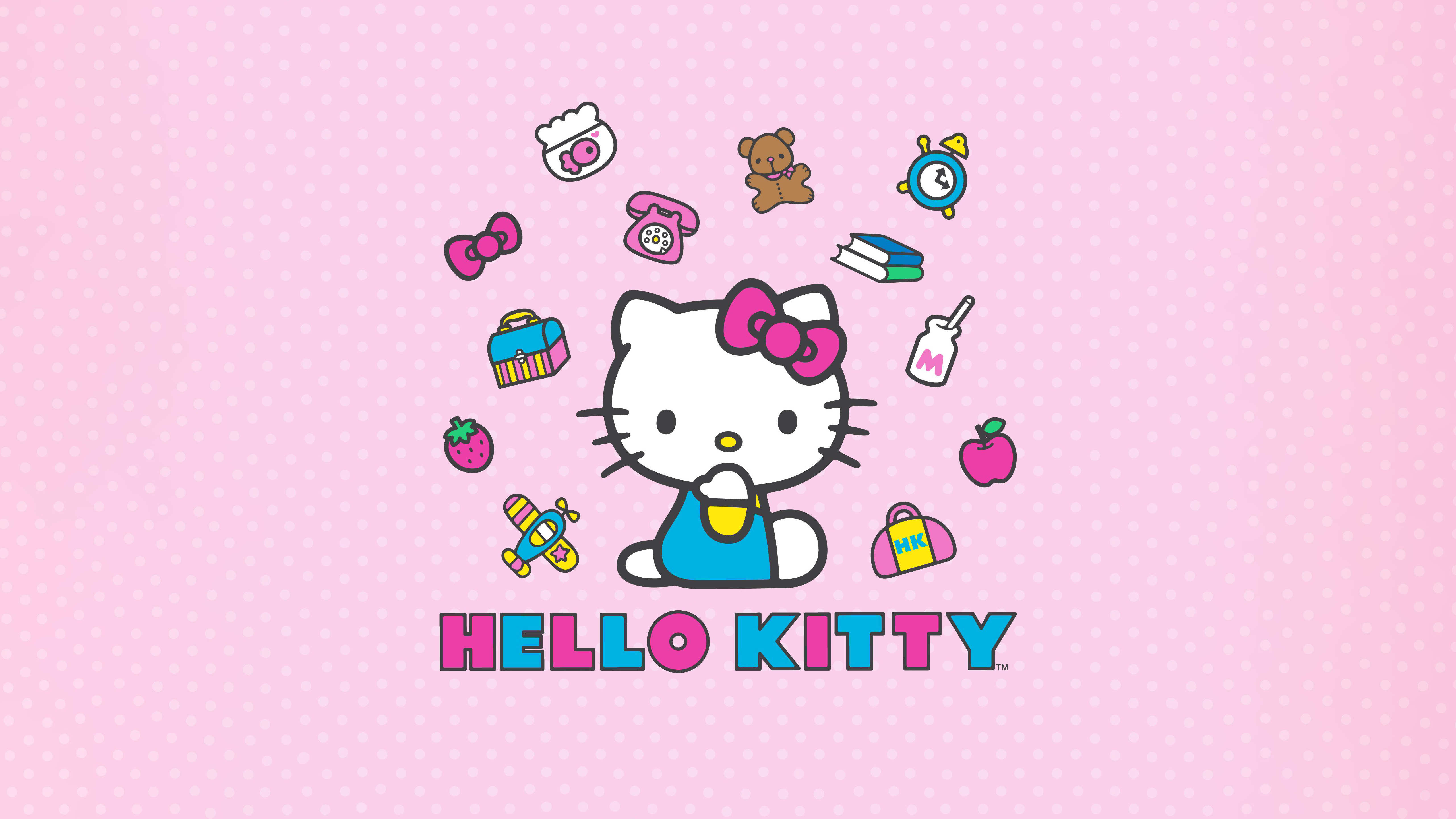 5120x2880 Hello Kitty Wallpaper 4K, Pink background, Others, Desktop