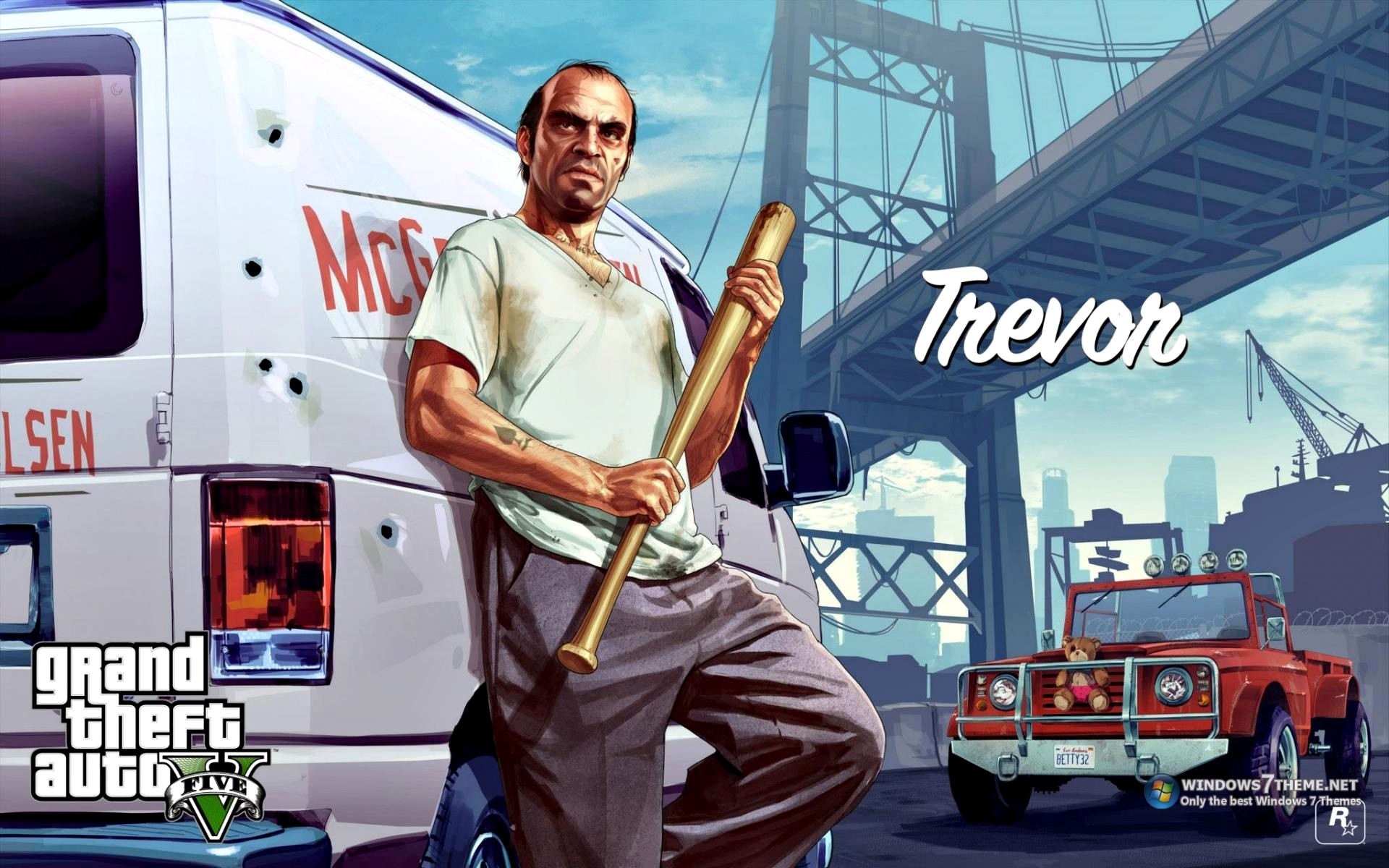 1920x1200 Wallpaper, video games, vehicle, Grand Theft Auto V, Person, Trevor Philips, profession, Desktop