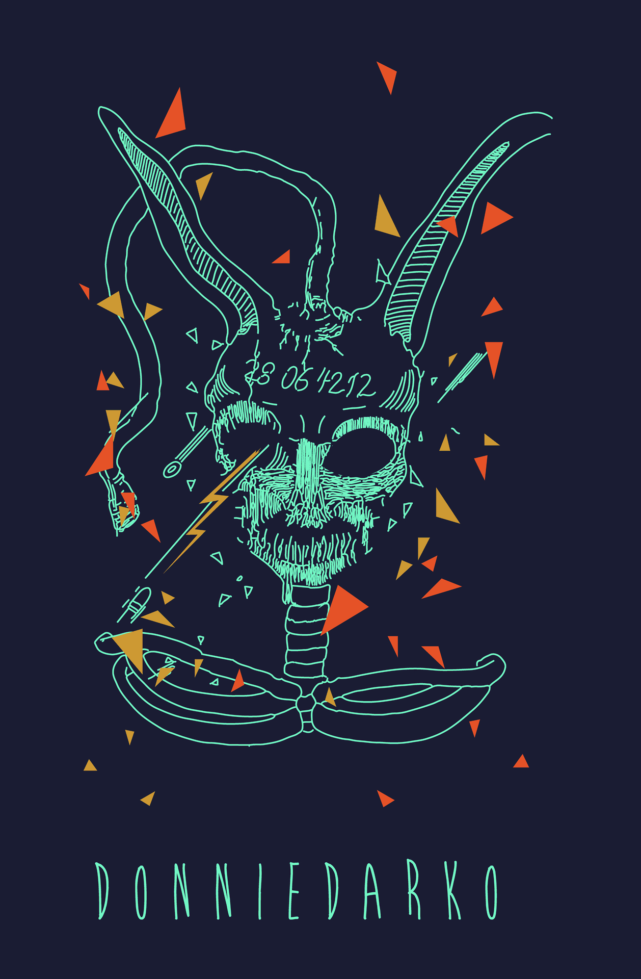 1260x1920 Donnie Darko. Obras de arte, Donnie darko, Diseño de personajes, Phone