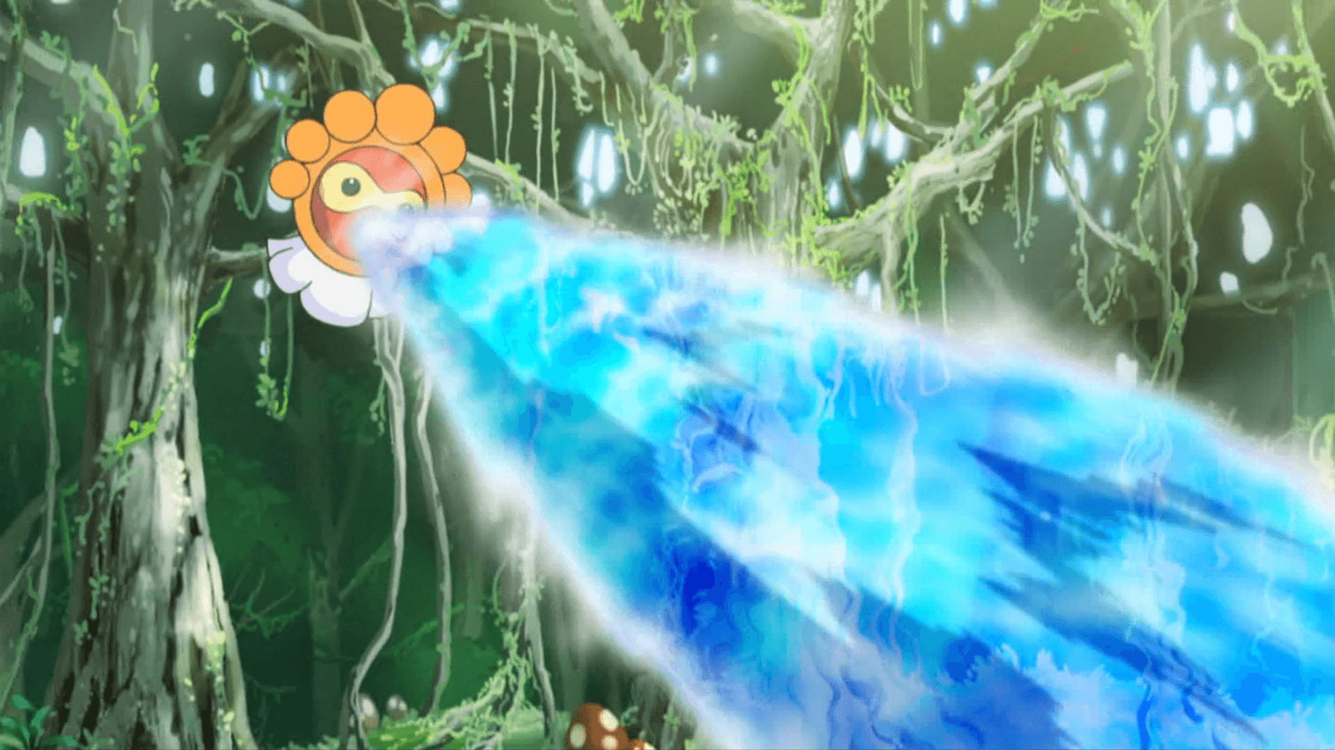 1920x1080 Castform SM035 Water Gun.png. Pokémon, Desktop