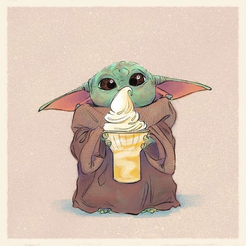 960x960 Kawaii Chibi Baby Yoda Cute Drawing, Phone