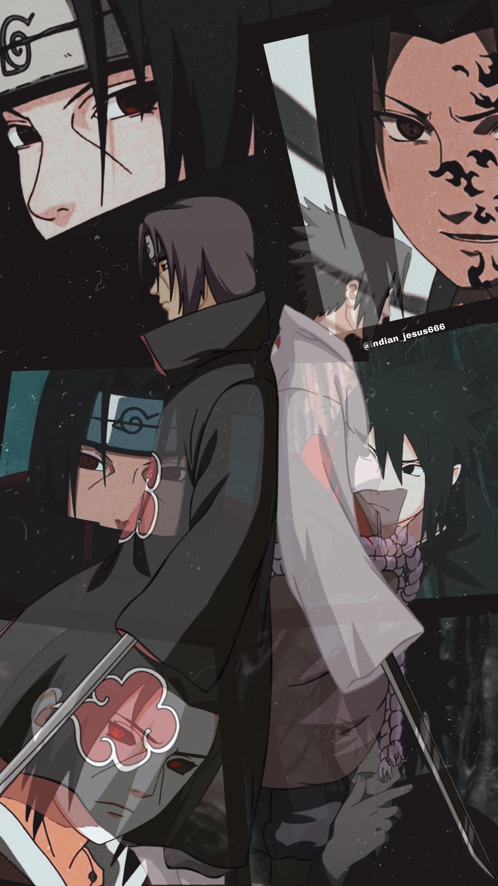 1950x3470 Dual wallpaper itachi sasuke, Phone