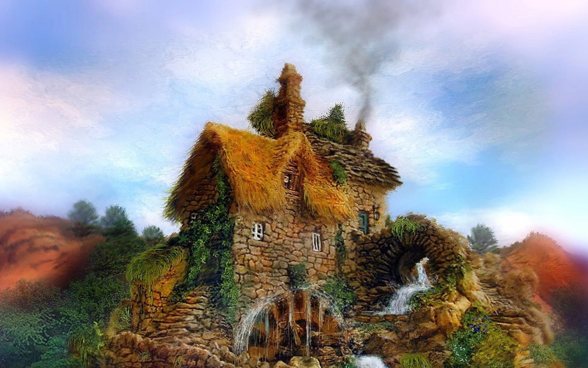 1920x1200 House Watermill & Nature wallpaper. House Watermill, Desktop