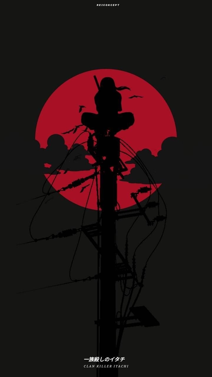 720x1280 Itachi red moon Wallpaper Download, Phone