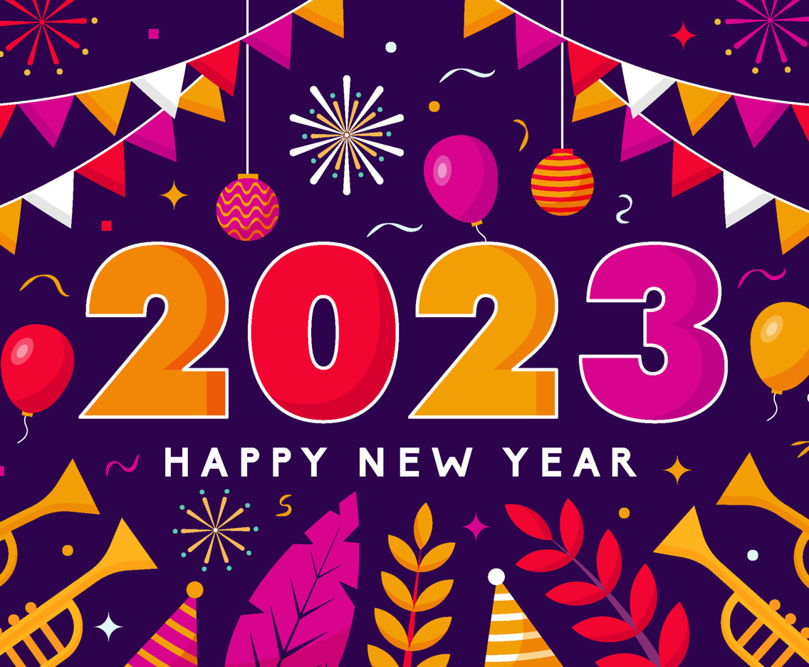 1140x940 Happy New Year 2023 Background Decoration, Desktop