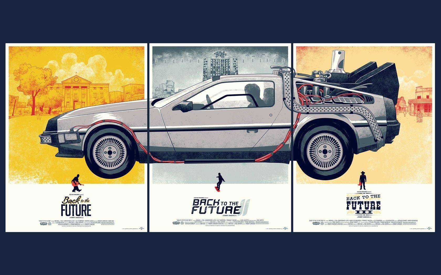 1680x1050 Made a wallpaper from the Back to the Future posters (), Desktop