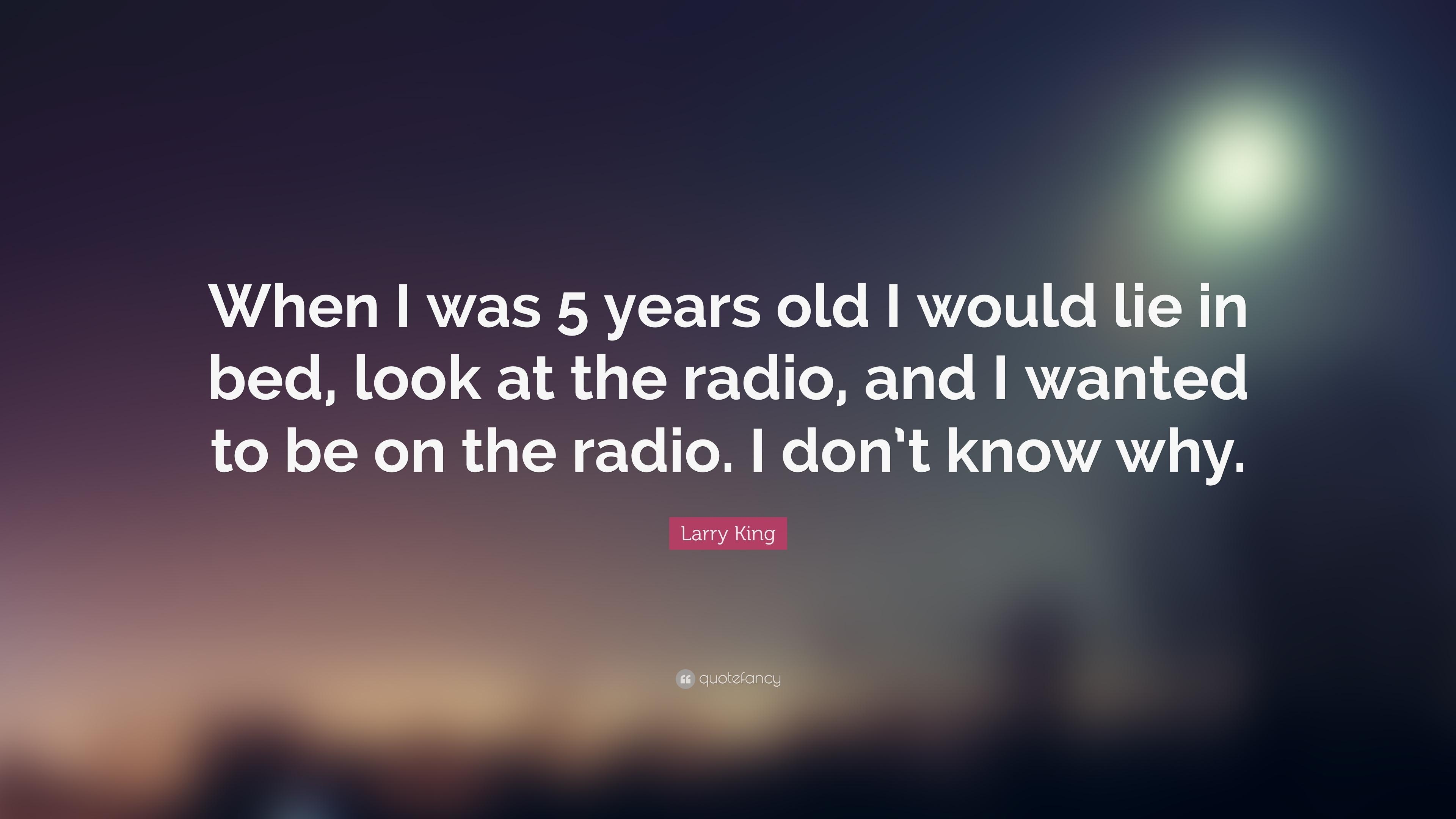 3840x2160 Larry King Quote: “When I was 5 years old I would lie in bed, look, Desktop