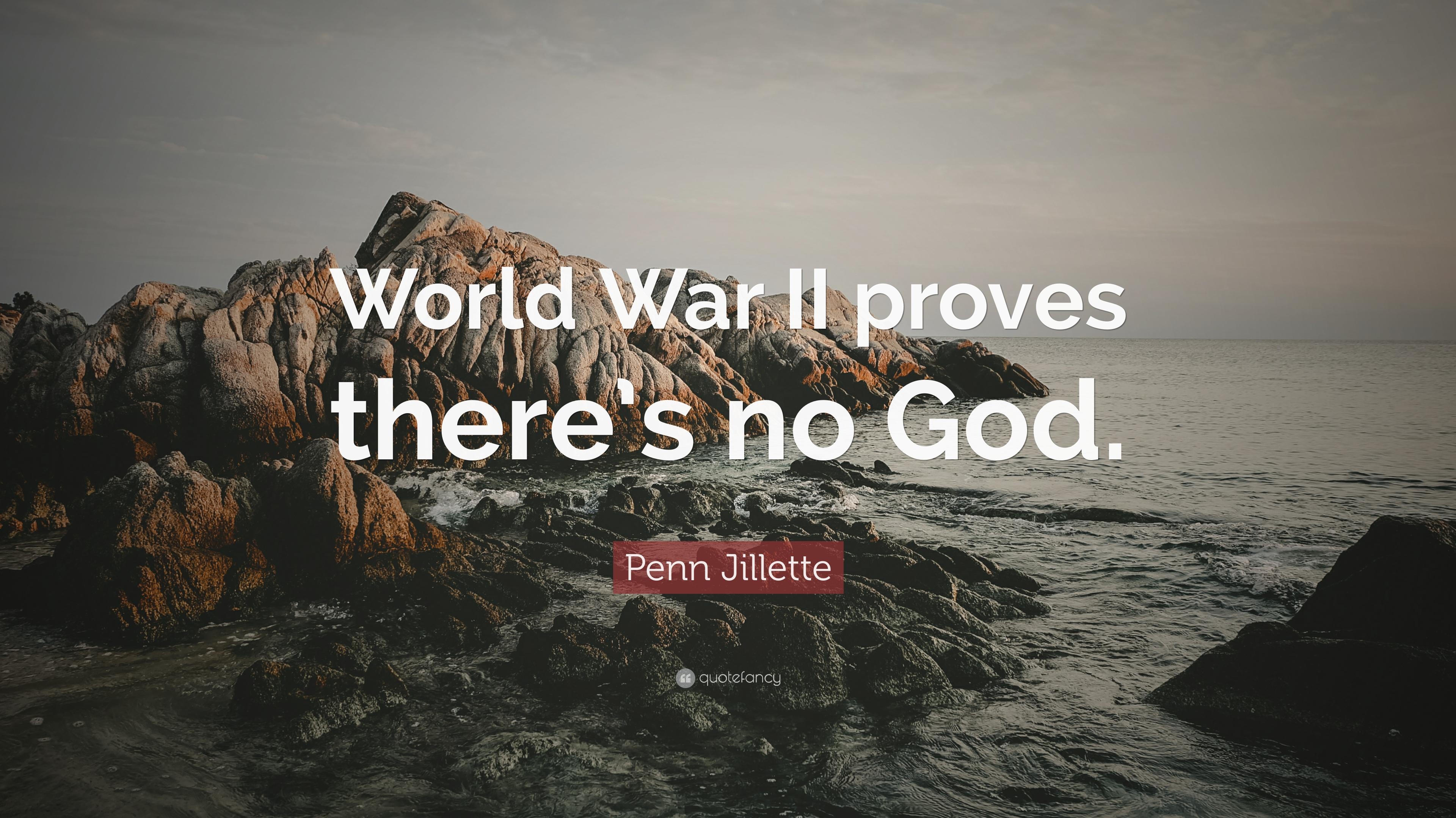 3840x2160 Penn Jillette Quote: “World War II proves there's no God.” 9, Desktop