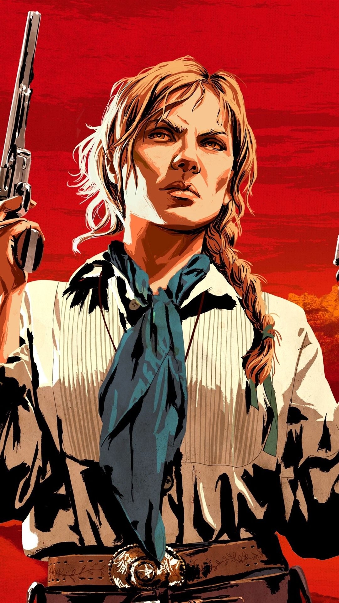 1080x1920 iPhone Wallpaper Red Dead Redemption Guns Adler, Phone