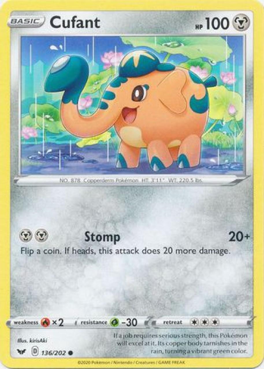 920x1280 Pokemon Sword and Shield Single Card Common Cufant 136, Phone