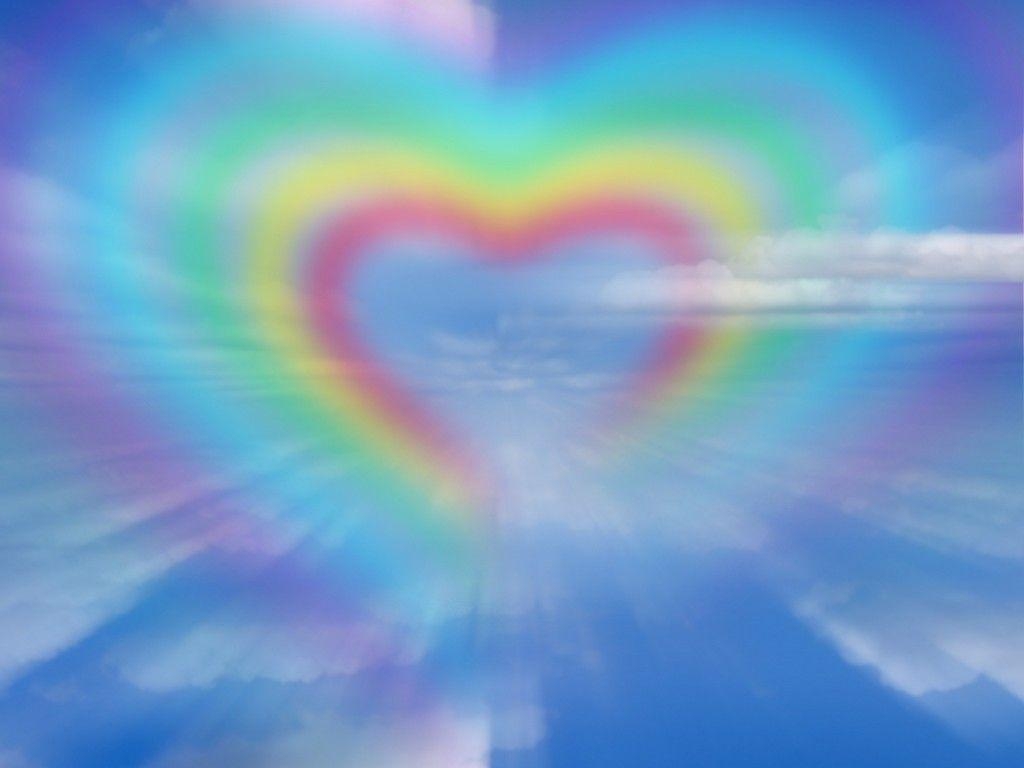 1030x770 A rainbow of colours around this heart. Description from, Desktop