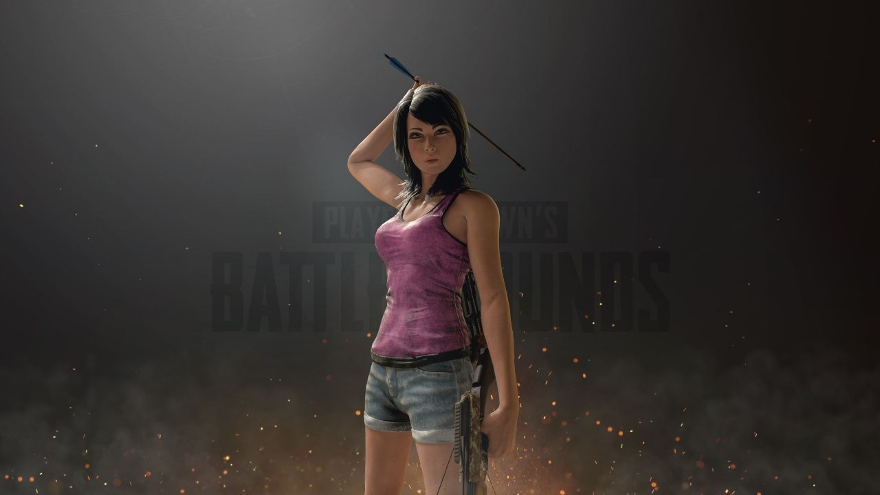 1280x720 Download  wallpaper pubg, mobile girl, video game, 2019, Desktop