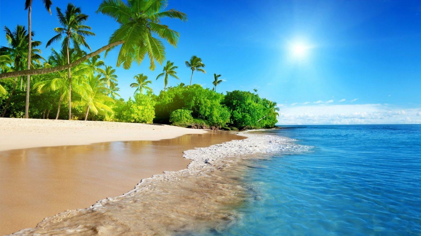 1370x770 Sunny Beach Wallpaper, Desktop