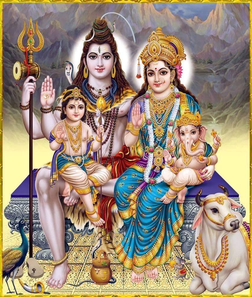 860x1010 Shiva familia. Lord shiva, Shiva parvati image, Lord shiva family, Phone