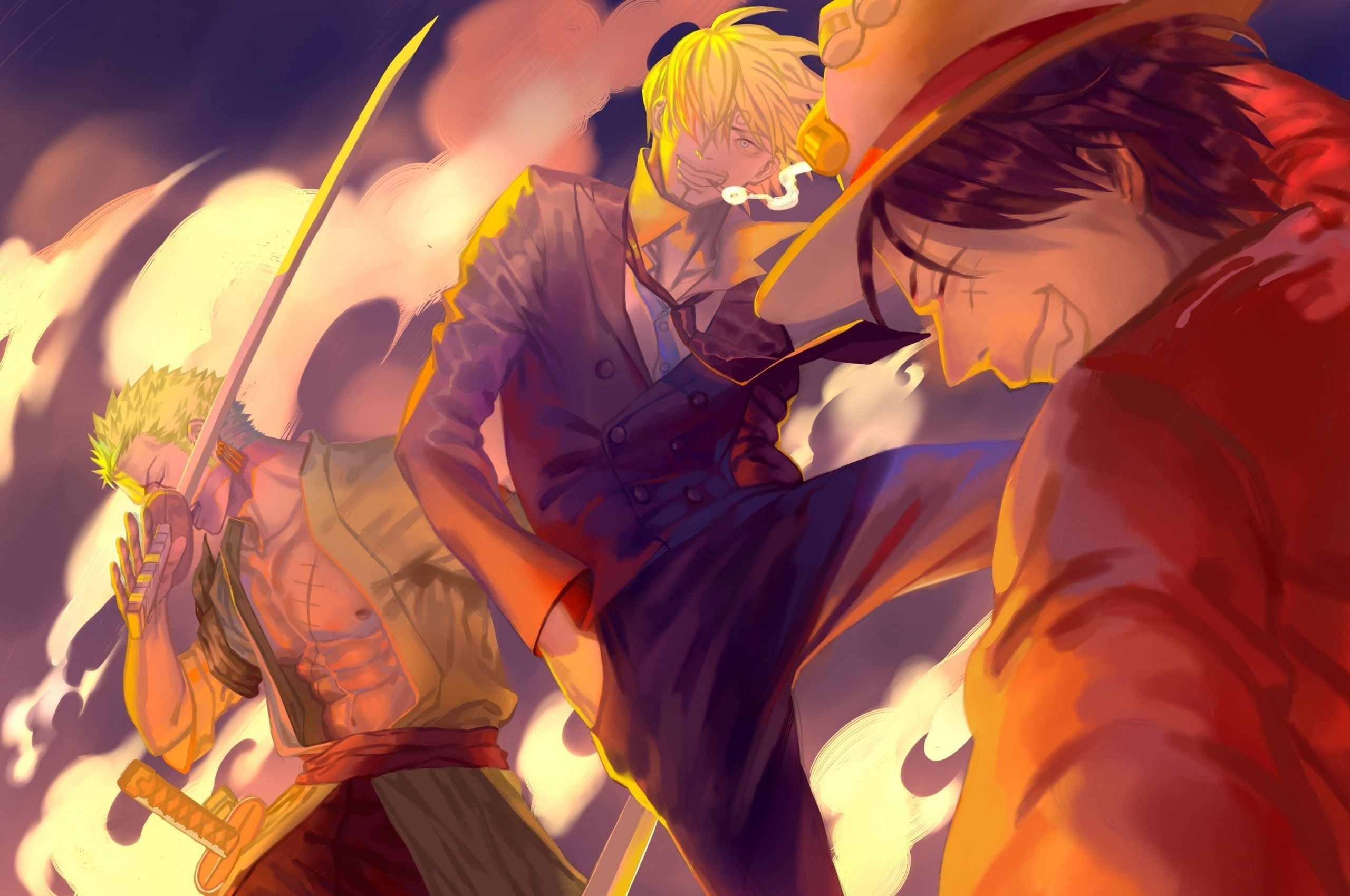 2560x1700 Luffy Zoro Sanji Wallpaper Free Luffy Zoro Sanji Background, Desktop