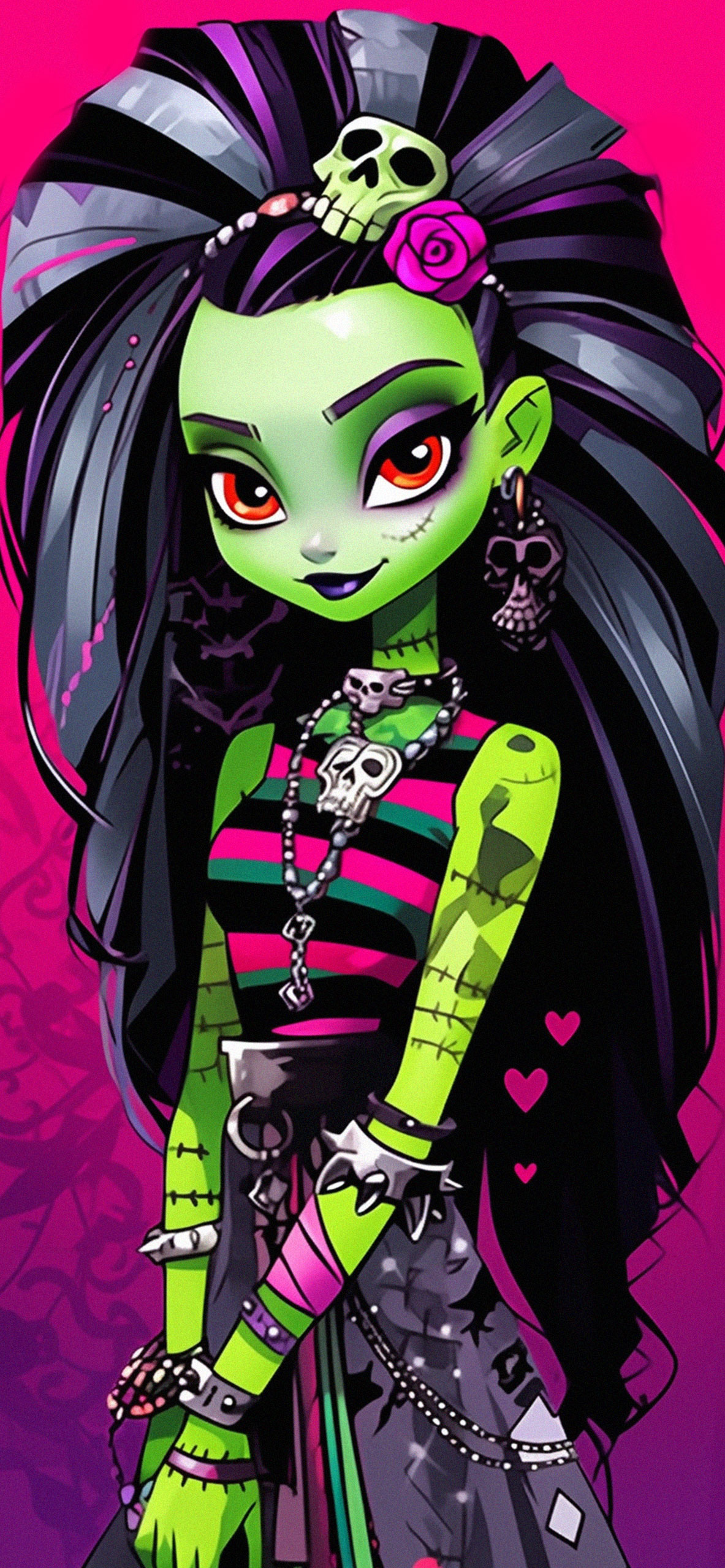 1190x2560 Monster High Art Wallpaper, Phone